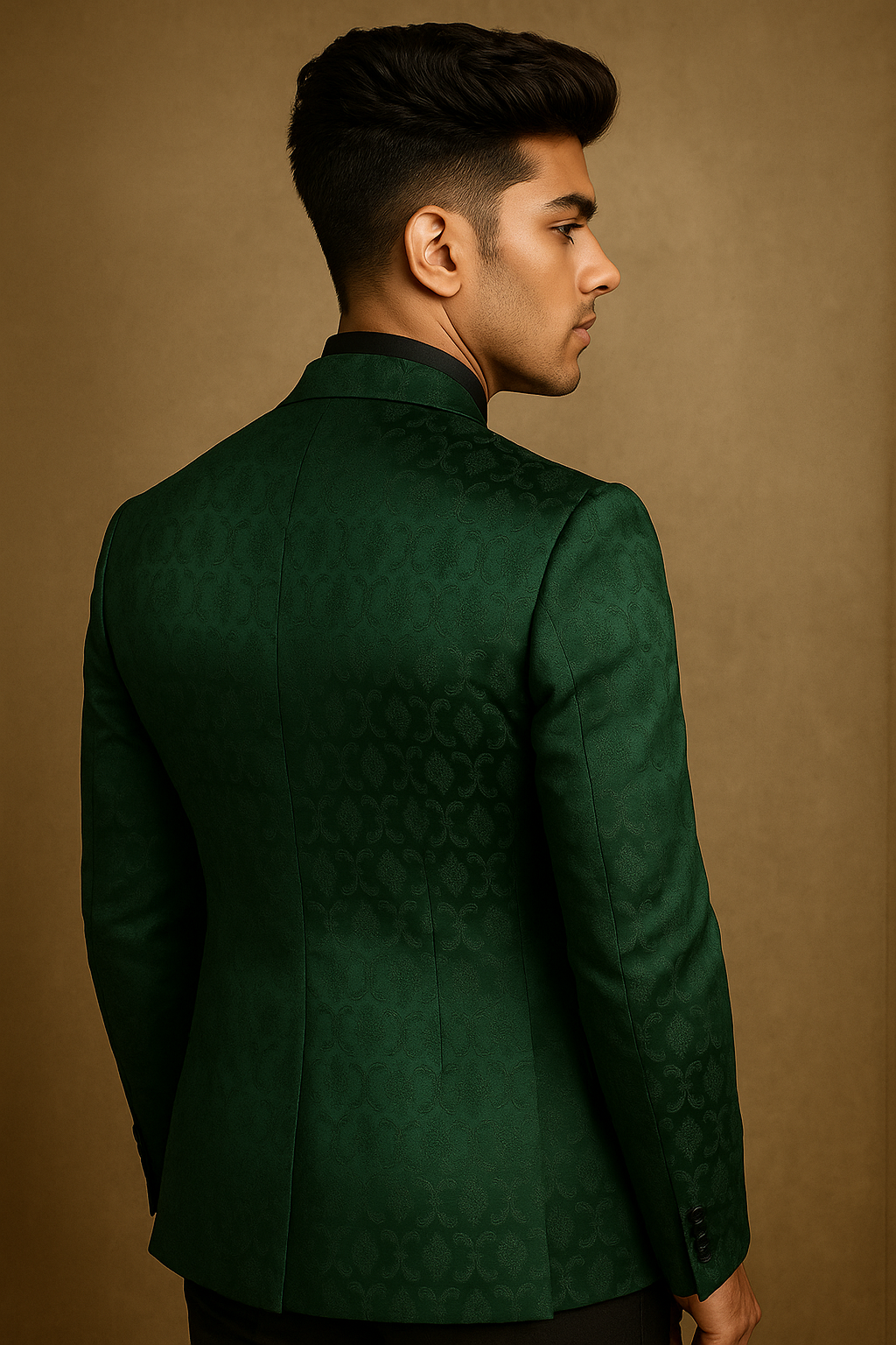 Emerald Italian Jacquard Suit