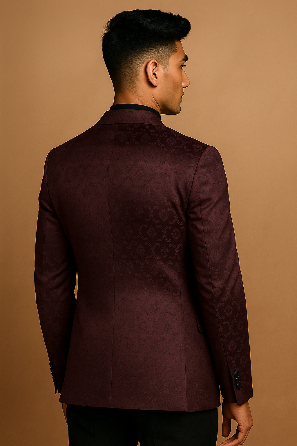 Merlot Italian Jacquard suit