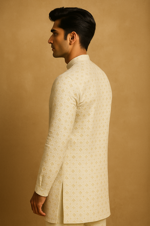 Imperial Ivory Embroidered Kurta Pajama